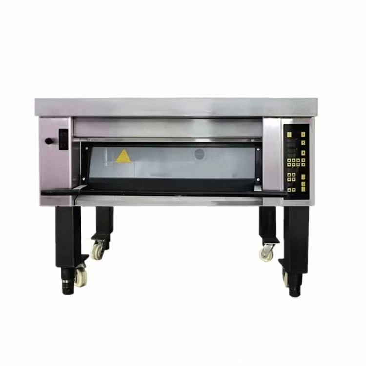 New Commercial Electric Stainless Steel Deck Pizza Ovens 1 Layer 2 Trays For Artisan Bread Production
